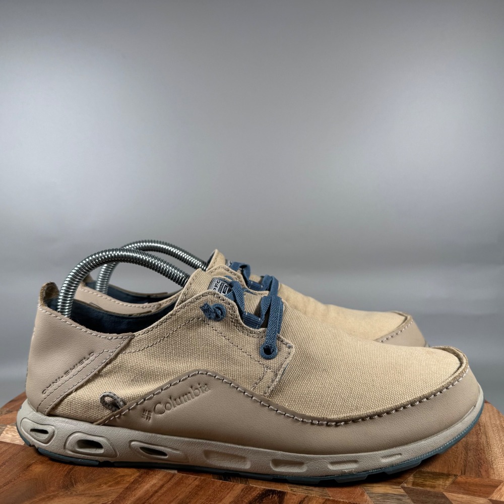 Columbia Mens PFG Bahama Vent Loco II Fishing Boat Shoes Khaki BM2658-271 Size 9